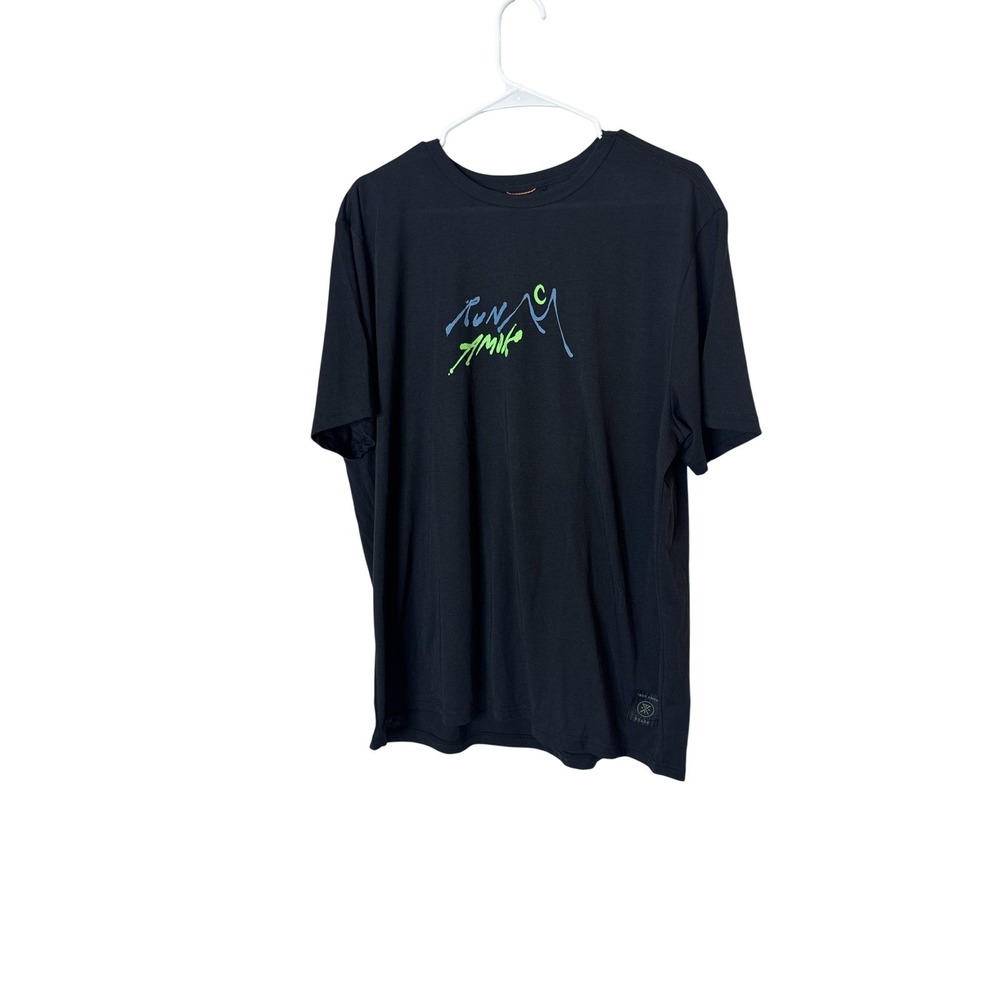 Roark Run Amok Shirt Mens‎ XL Black Graphic Running Trail Performance Tech Tee
